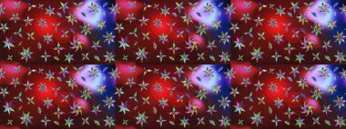 Çiçekli karalama şeklinde Raster çiçek deseni. Nazik, narin çiçek arkaplanı. Kırmızı renkte çiçekler.