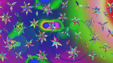 Raster deseni. Organik elementler. Suluboya etkisi. Botanik çizim deseni.