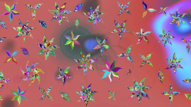 Eskiz tarzı pembe renkler. Raster illüstrasyonu. El yapımı çiçek ve bitki koleksiyonu. Raster illüstrasyonu. Şirin karalamalı çiçek deseni çiz..