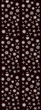 Düz Çiçek Elementleri Tasarımı. Çiçekli çiçek deseni, suluboya. Raster illüstrasyonu. Siyah renkli çiçekler. Renkli Bahar Teması çizim şablonu.