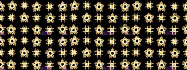 Basit bir kar tanesi. Kışın sembolü, mutlu noeller, mutlu yeni yıl kutlaması Raster illüstrasyonu. Siyah ve sarı renkli şirin kar taneleri. Soyut duvar kağıdı, ambalaj dekorasyonu.