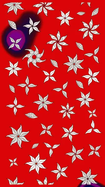 Küçük çiçekteki sevimli çiçek deseni. Kırmızı renkte çiçekler.