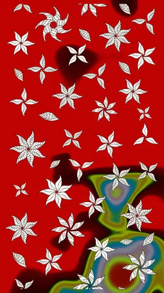 Raster illüstrasyonu. Kırmızı renklerde. Anti-stres için Raster soyut şablon sayfası.