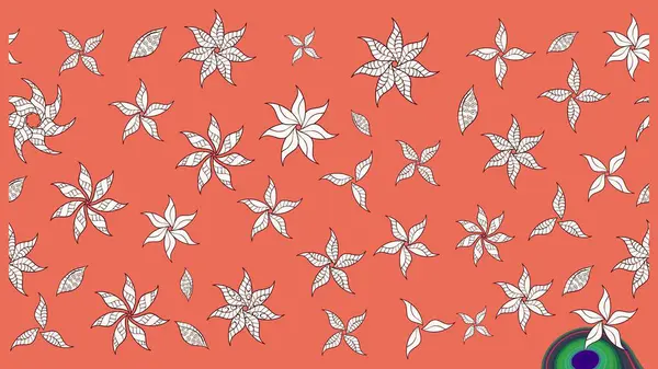 Yumuşak fayans. Yumuşak pamuk tasarımı. Klasik çiçek desenli. Paketleme, tekstil, duvar kâğıdı için çiçek eskizi. Raster taze dokusu.