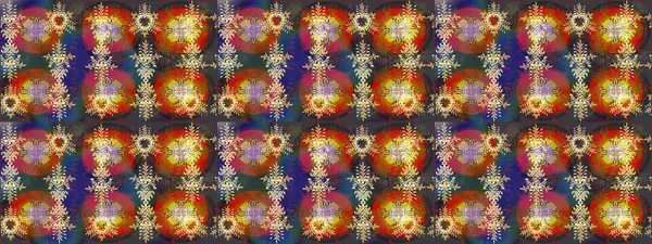 Renkli Bahar Teması eskiz kalıbı. Raster illüstrasyonundaki çiçek desenli çizim. Düz Çiçek Elementleri Tasarımı. Süslü kumaş deseni.