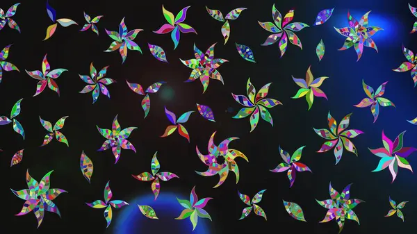 Raster illüstrasyonundaki çiçek desenli çizim. Raster illüstrasyonu. Gri renklerde. Güzel kumaş deseni.