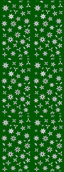 Çiçekli karalama şeklinde Raster çiçek deseni. Yumuşak, yeşil renkli yaz çiçekleri. Raster illüstrasyonu.