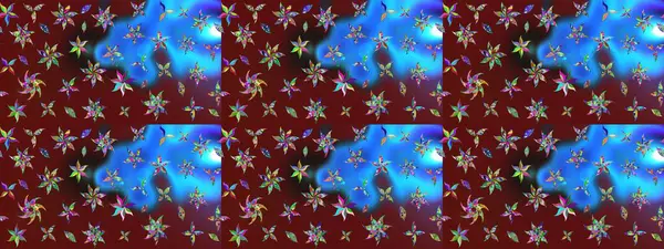 Güzel çiçek deseni. Renkli Bahar Teması eskiz kalıbı. Düz Çiçek Elementleri Tasarımı. Kırmızı renkte çiçekler.