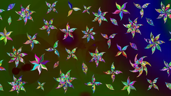 Süslü kumaş deseni. Raster deseni. Çiçekli çiçek deseni, suluboya..