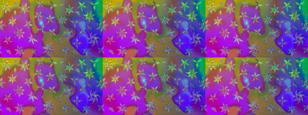 Mor renkli çiçekler. Tropik çiçek desenleri. Raster illüstrasyonu.