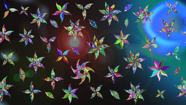 Gri renkli Asya tekstili. Raster illüstrasyonu. Suluboya çiçekli çiçek deseni.