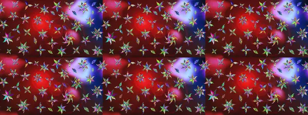 Çiçekli karalama şeklinde Raster çiçek deseni. Nazik, narin çiçek arkaplanı. Kırmızı renkte çiçekler.