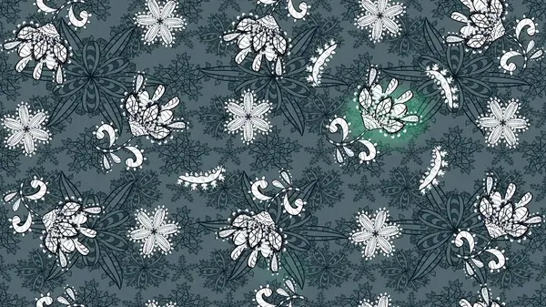 Sınır Kızılderili çiçekli paisley patten. Taslak süsleme izi. Etnik Mandala havlusu. Raster Henna tarzı. Tebrik kartı arkaplanı, boyama kitabı, arkaplan, tekstil için kullanılabilir.