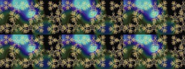 Kar Tanesi Mozaik ikonu. Siyah, mavi ve yeşil siluet kar tanesi işareti. Grafiksel element dekorasyonu. Raster illüstrasyonu. Düz dizayn. Sembol kışı, donmuş, Noel, yeni yıl tatili.