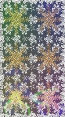 Noel, kar tanesi, yeni yıl 2019. Gri renklerde, altın elementlerle kusursuz klasik desen.