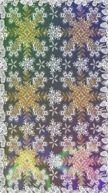 Noel, kar tanesi, yeni yıl 2019. Gri renklerde, altın elementlerle kusursuz klasik desen.