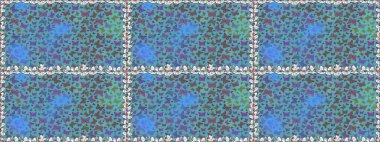 Raster. Kusursuz desen. Web sayfası geçmişleri, duvar kağıtları, tekstil ve yüzey dokuları için mükemmel. Mavi ve kahverengi arka planda suluboya kelebekler. Raster illüstrasyonu.