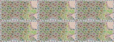 Raster renkli sonsuz doku. Elle çizilmiş illüstrasyon. Kelebeklerle kusursuz desen. Bahar ve yaz tasarımı için renkli arkaplan.