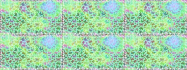 Raster illüstrasyonu. Doğa kelebeği temasını mavi ve yeşil renklerle tekrarlıyor. Güzel, pürüzsüz kelebek yineleme dokusu kontrastlı sırt katmanında izole edilmiş. Korunmak için vahşi yaşam böcekleri arka planı.