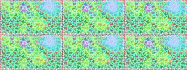 Doğadaki güzellik. Kumaş, Tekstil, Baskı ve Davetiye için arka plan. Raster illüstrasyonu. Suluboya Biçimli Uçan Kelebeklerle kusursuz desen.