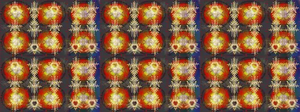 Raster illüstrasyonu. Bokeh kahverengisi, gri, kırmızı ve kar taneleriyle dekoratif Noel arkaplanı.