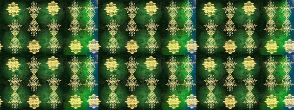 Kışın sembolü. Güzel dekorasyon. Yeşil, gri ve sarı renkli suluboya kar taneleri. İllüstrasyon kar tanesi.