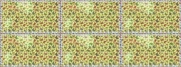 Elin kusursuz deseni suluboya desenli siluet kelebekleri. Raster illüstrasyonu. Klasik tarzda hem de. Tarafsız ve kahverengi renklerde resimleme.