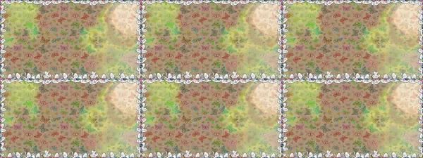 Raster geleneksel halk dekoru. Bej ve nötr arka plan. Kıyafet tasarımı için. Sevimli moda kelebekler.