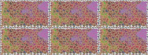 Dekoratif stil. Raster illüstrasyonu. Soyut renkli arkaplan. Yetişkin ve büyük çocuklar için boyama kitabı. Kusursuz. Renkli Sayfa Dekoratif Kelebek.