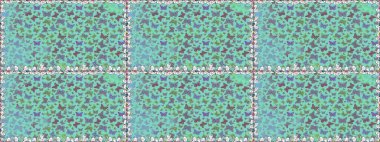 Raster illüstrasyonu. Kusursuz desen. Mavi ve nötr renklerdeki güzel renkli kelebekler. Kumaş, tekstil, baskı ve davet için arkaplan.