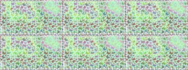 Kumaş, tekstil, baskı ve davetiye için arka plan. Tarafsız ve yeşil renkli resimler. Suluboya soyut parlak desenli kelebek kanatları, retro renkler.