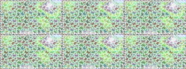 Tarafsız ve yeşil renkli bir resim. Kelebekli Raster çiçeksiz desen. Kağıt, kumaş ve ambalaj için uygun.