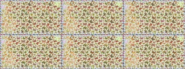 Raster illüstrasyonu. Boyama kitabı için uçan farklı güzel kelebekler. Böceklerle kusursuz bir arka plan. Kıyafetler, erkekler, kızlar ve duvar kağıtları için soyut, pürüzsüz desen.