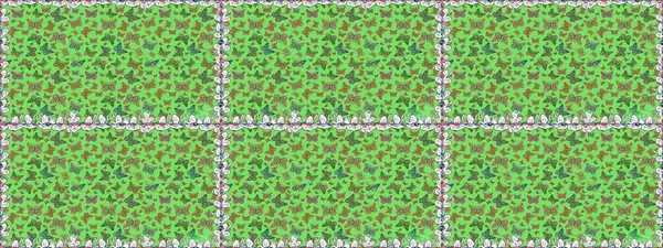 Yeşil ve kahverengi arka planda izole edilmiş web tasarımı için renk ana hatlı kelebek raster seti. Kelebek. Kusursuz..