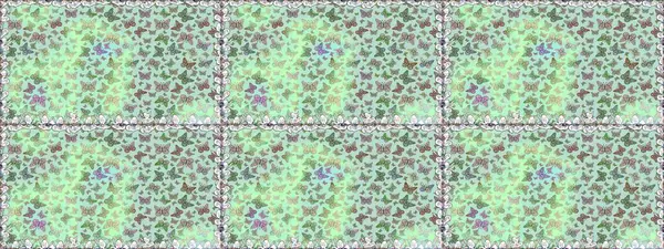 Sevimli kelebekler. Raster geleneksel halk giysi tasarımı için tarafsız ve yeşil arkaplan hoş dekor.