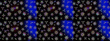 Soyut etnik raster çizim kalıbı. Vadinin çiçekleri siyah renklerde. Çiçekler..