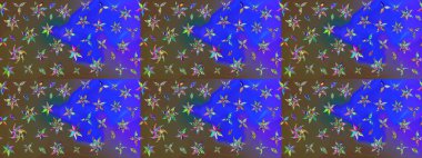 Mavi renkli çiçekler. Küçük çiçekte sevimli çiçek deseni var..