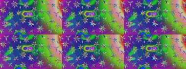 Botanik çizim kalıbı. Raster deseni. Organik elementler. Suluboya etkisi.