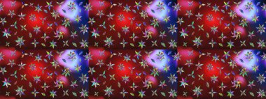 Çiçekli karalama şeklinde Raster çiçek deseni. Nazik, narin çiçek arkaplanı. Kırmızı renkte çiçekler.