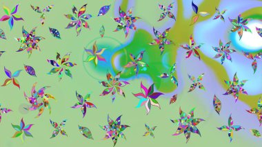 Vadinin çiçekleri tarafsız renklerde. Çiçekler. Soyut etnik raster çizim kalıbı.