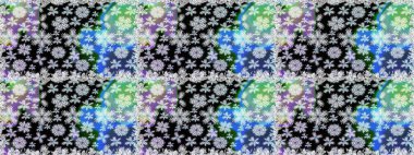 Tarafsız ve siyah renklerde çiçekler. Raster düz çiçekleri pürüzsüz desen. Tasarım hediye paketi, tebrik kartları, posterler ve afiş tasarımı.