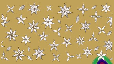 Raster illüstrasyonu. Egzotik çiçekler, botanik parlak klasik sarı renkler. Klasik tropikal doğal elementlerin suluboya seti.