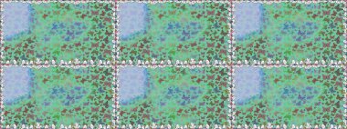 Yeşil ve mavi renklerde Raster Arkaplan. Güzel Kelebek Siluetleriyle Moda Dekorasyonu. Renkli Kelebeklerle Bahar Arkaplanı. Kart, Davetiye, Yazdırma İçin Şirin Kadınsı Desen.