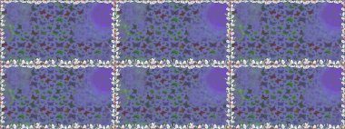 Raster Kelebekleri deseni. Tropikal kelebeklerle birlikte mor ve mavi renkli resimler. Duvar kağıtları, web sayfası geçmişi, yüzey dokuları, tekstil için mükemmel. Soyut, kusursuz arkaplan.