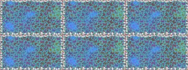 Raster. Kusursuz desen. Web sayfası geçmişleri, duvar kağıtları, tekstil ve yüzey dokuları için mükemmel. Mavi ve kahverengi arka planda suluboya kelebekler. Raster illüstrasyonu.