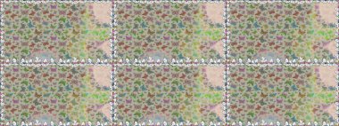 Raster renkli sonsuz doku. Elle çizilmiş illüstrasyon. Kelebeklerle kusursuz desen. Bahar ve yaz tasarımı için renkli arkaplan.