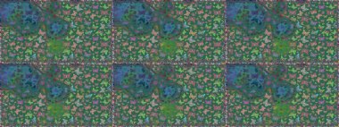 Raster illüstrasyonu. El çizimi kelebekli moda raster yaz deseni. Kusursuz desen. Kağıt, kumaş, ambalaj kağıdı ve duvar kağıdı tasarımı için sevimli bir arkaplan.