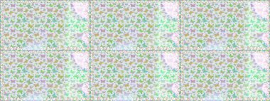 Kumaş, kağıt, ambalaj kâğıdı ve duvar kağıdı tasarımı için hoş bir arka plan. Gri ve nötr. Kelebeklerle kusursuz desen.