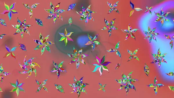 Eskiz tarzı pembe renkler. Raster illüstrasyonu. El yapımı çiçek ve bitki koleksiyonu. Raster illüstrasyonu. Şirin karalamalı çiçek deseni çiz..