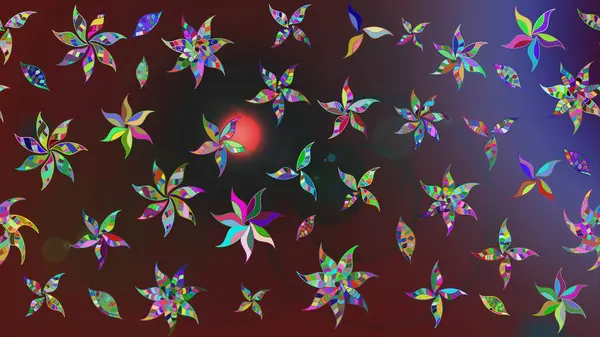 Suluboya tarzında mor renklerde. Raster illüstrasyonu. Küçük çiçekli bahar deseni çiz.